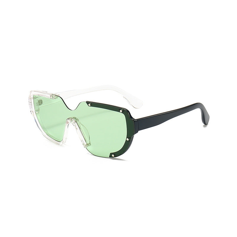 Venta al por mayor PC Gafas de sol unisex de marco grande de una pieza